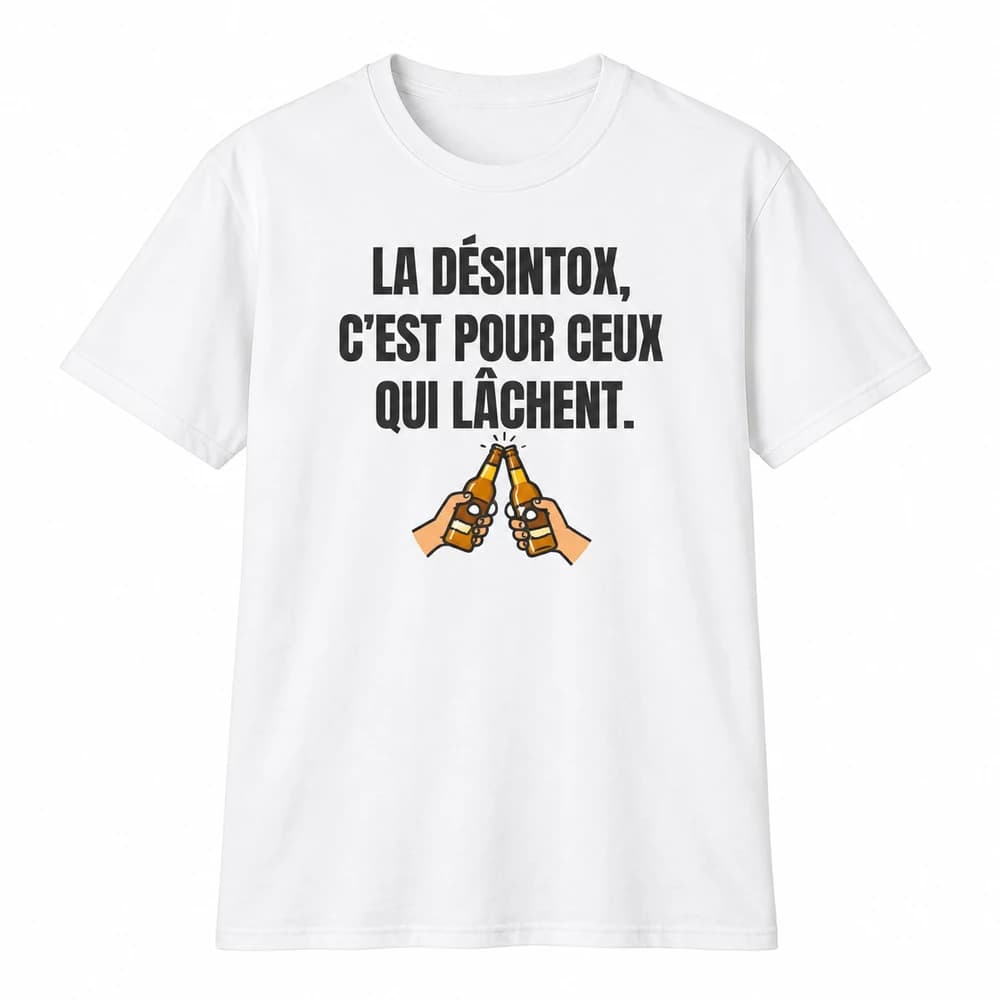 Blanc — LA DÉSINTOX, C’EST POUR CEUX QUI LÂCHENT.